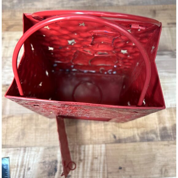 Decorative Holiday Metal Candle Holder With Snowman Design - Picture 5 of 7